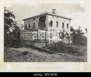 Haus des Töpfers, Atlanta, George N. Barnard (American, 1819 - 1902), negativ über 1865, Druck 1866, Eiweiß Silber drucken, 25,6 × 35,7 cm (10 x 14 1/16 1/16 Stockfoto