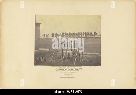 Sic Semper Sicariis/Anpassen der Seile/Nr. 3, Alexander Gardner (Amerikanische, geboren in Schottland, 1821-1882), 1865, Eiweiß Silber drucken, 17,3 × 22,5 cm (6 13/16 x 8 7/8 in Stockfoto