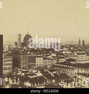 Florenz, allgemeine Ansicht, Alphonse Bernoud (Italienisch, 1820-1889), 1862-1872, Eiweiß silber Drucken Stockfoto