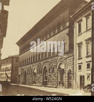 Palace Riccandi, Florenz, Alphonse Bernoud (Italienisch, 1820-1889), 1862-1872, Eiweiß silber Drucken Stockfoto