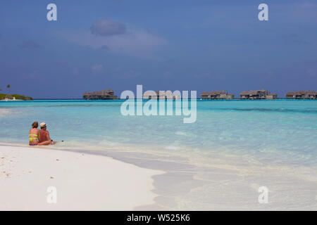 Strand von Paradise Island (Malediven Lankanfinolhu), Stockfoto