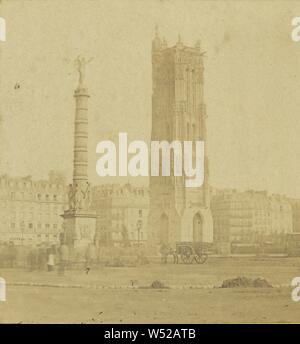 Tour St. Jacques - La Boucherie, Lecocq-Fr êné (Französisch, Aktiv, Paris, Frankreich 1860), ungefähr 1860, Eiweiß silber Drucken Stockfoto