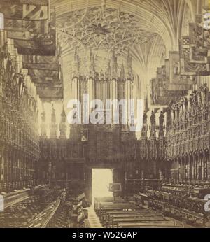 St. George's Chapel, Windsor - Der Chor., George Washington Wilson (Schottische, 1823 - 1893), ca. 1865, Eiweiß silber Drucken Stockfoto