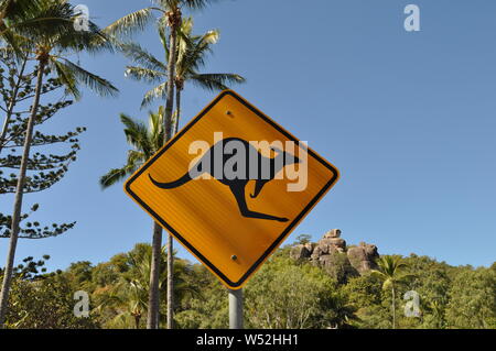 Känguru Schild, Magnetic Island, Queensland, Australien Stockfoto