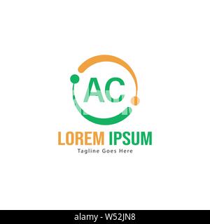 AC Schreiben Logo Design. Kreative Moderne AC Buchstaben Symbol Abbildung design Stock Vektor