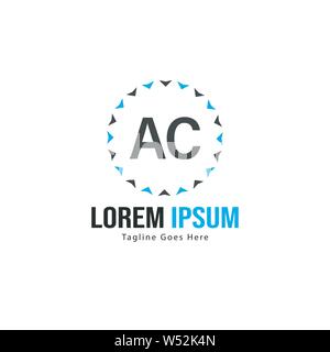 AC Schreiben Logo Design. Kreative Moderne AC Buchstaben Symbol Abbildung design Stock Vektor