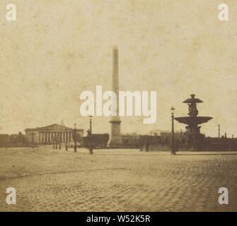 Place de la Concorde, unbekannte Teekocher, Französisch, über 1865, Eiweiß silber Drucken Stockfoto