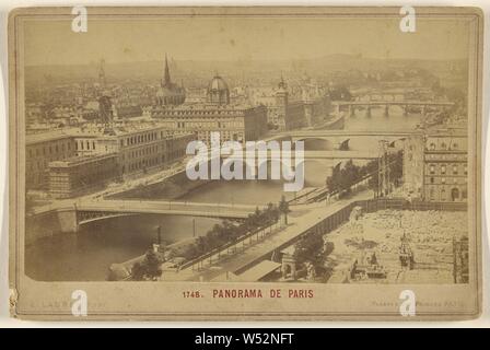 Panorama de Paris, Ernest Ladrey (Französisch, Aktiv, Paris, Frankreich 1860), um 1875, Eiweiß silber Drucken Stockfoto