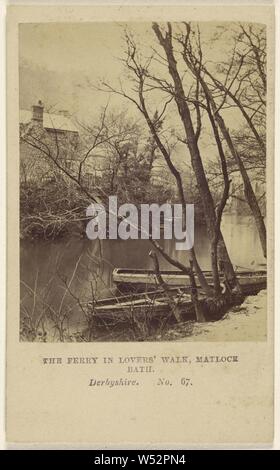 Die Fähre in Lovers Walk, Matlock Bath. Derbyshire., Helmut Petschler & Company (Englisch, aktive 1860s), Oktober 28, 1865, Eiweiß silber Drucken Stockfoto