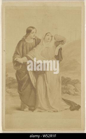 St. John, die die allerseligste Jungfrau zu seinem Haus. Kopie eines Gemäldes, Maurice Stadtfeld (Amerikanische , New York, New York, 1860), 1870-1875, Eiweiß silber Drucken Stockfoto