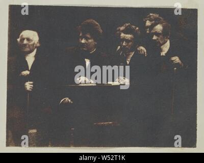 Pfr. Dr. George Muirhead, Pfr. Dr. William Cunningham, Pfr. Dr. James Begg, John Hamilton, und Pfr. Dr. Thomas Guthrie, Hill & Adamson (Schottische, aktiv 1843 - 1848), Schottland, 1843-1847, gesalzen Papier Drucken von Papier negativ, 7,3 × 9,8 cm (2 7/8 x 3 7/8 in Stockfoto