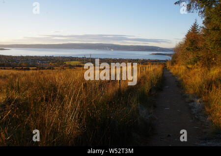Der Loch Lomond und Cowal Weg. Halbinsel Cowal. Hochland. Schottland. Großbritannien Stockfoto