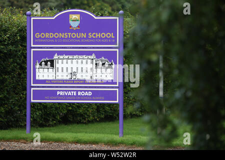 Elgin, UK, 26. Juli 2019. Datei Foto. Es hat heute bekannt gegeben, dass Gordonstoun school in Elgin ist als Teil der schottischen Kindesmissbrauch Untersuchung geprüft werden. Foto 23. September 2015 berücksichtigt. Credit: Andrew Smith Stockfoto