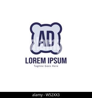 AD Schreiben Logo Design. Kreative Moderne AD Buchstaben Symbol Abbildung design Stock Vektor