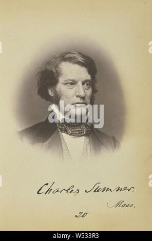 Charles Sumner, James Earle McClees (American, 1821-1887), Julian Vannerson (American, 1827 - nach 1875), Washington, District of Columbia, USA, ca. 1859, gesalzen Papier drucken, 10,5 × 9 cm (4 1/8 x 3 9/16 Zoll Stockfoto