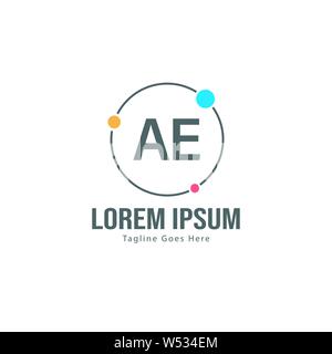 AE Schreiben Logo Design. Kreative Moderne AE Buchstaben Symbol Abbildung design Stock Vektor