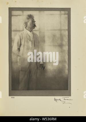 Mark Twain (Samuel Langhorne Clemens), Alvin Langdon Coburn (Briten, geboren Amerika, 1882 - 1966), London, England, negative Dezember 21, 1908, Druck 1913, Photogravüre, 20,6 × 14,8 cm (8 1/8 x 5 13/16 in Stockfoto