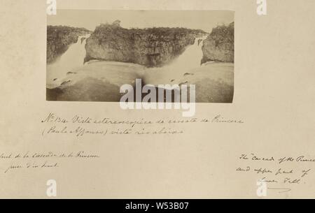 Vista estereoscopica da Cascata da Princesa / (Paulo Affonso) vista Rio abaixo, Marc Ferrez (Brasilien, 1843-1923), Paulo Afonso, Bahia, Brasilien, Südamerika, 1870s, Eiklar Silber drucken, 8 × 16,1 cm (3 1/8 x 6 5/16 Zoll Stockfoto