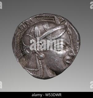 Silber münze (tetradrachme) von Athen, Unbekannt, Athen, Griechenland, 475 - 465 v. Chr., Silber, 2,5 cm, 17,2 g (1 in., 0.0379 lb Stockfoto