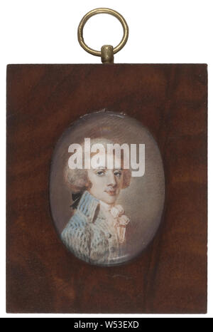 Anton Ulrik Berndes, Anders Mauritz Unfraun (1767-1829), Ökonom, C. 1786-89, Malerei, Portrait, Aquarell und Gouache auf Elfenbein, Höhe: 5 cm (1.9) Stockfoto