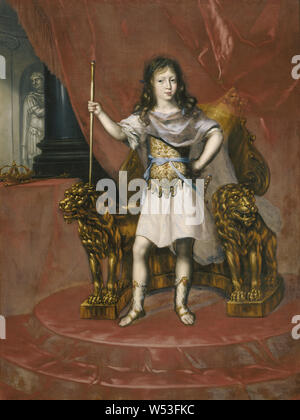 David Klöcker Ehrenstrahl, König Karl XI., Karl XI., 1655-1697, König von Schweden pfalzgreve Zweibrücken, Öl auf Leinwand, Höhe 169 cm (66,5 Zoll), Breite 130 cm (51,1 Zoll), Signiert, Fecit DK, Ehrenstrahl zugeschrieben Stockfoto