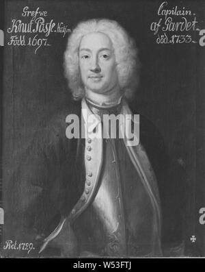 Johan Henrik Scheffel, Knut Posse, 1697-1731, Malerei, 1729, Öl auf Leinwand, Höhe 81 cm (31,8 Zoll), Breite 65 cm (25,5 Zoll), unterzeichnet, JH, Scheffel 1729 Stockfoto