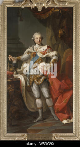 Zu Marcello Bacciarelli, König Stanislaus II August, Stanislaus II August, 1732-1798, König von Polen, Malerei, Portrait, Stanislaw August Poniatowski, Öl auf Leinwand, Höhe 259 cm (101,9 cm), Breite 140 cm zugeschrieben, (55,1 Zoll) Stockfoto