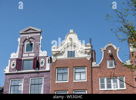 Typische holländische Canal House styles. Stockfoto