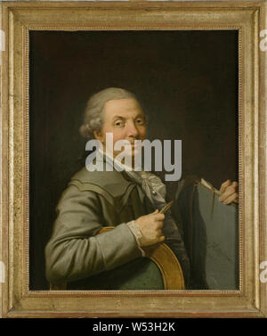 Zurückzuführen auf Pehr Hilleström, Pehr Hilleström d.Ä, Self-portrait, Malerei, Portrait, Pehr Hilleström, 1785, Öl auf Leinwand, Höhe 79 cm (31,1 Zoll), Breite 65 cm (25,5 Zoll), Signiert, Pehr Hilleström 1785. Stockfoto