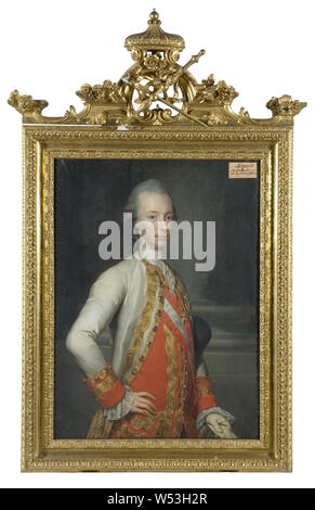 Nach Anton Raphael Mengs, Leopold II., 1747-1792, German-Roman Kaiser, Malerei, Portrait, Kaiser des Heiligen Römischen Reiches, Öl auf Leinwand, Höhe 101 cm (39,7 Zoll), Breite 75 cm (29,5 Zoll) Stockfoto