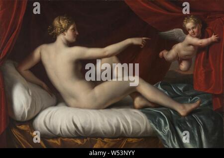 Venus und Amor, Venus mit amorin, Malerei, Öl auf Leinwand, Höhe 113 cm (44,4 Zoll), Breite 170 cm (66,9 Zoll) Stockfoto