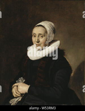 Frans Hals, Bildnis einer Dame, schwedischer, Portrait, Malerei, Portrait, 1643, Öl auf Leinwand, Höhe, 82,6 cm (32,5 Zoll), Breite 67,3 cm (26,4 Zoll), Beschriftung auf der linken Seite das Gesicht der Frau, AETAT SVAE 52 ANo 1643 Stockfoto