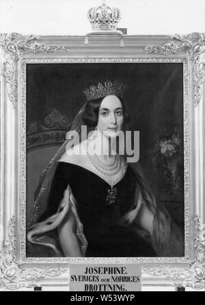 Nach Friedrich Dürck, Königin Josefina, Josefina, 1807-1876, Queen, verheiratet mit Oscar I, Malerei, Josephine von Leuchtenberg, Öl, Höhe 89 cm (35 Zoll), Breite 74 cm (29,1 Zoll), Stockfoto