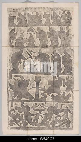 Drucken reiben, Reiben., China, C. 1900, Papier, Tinte, h 111 cm x W 60 cm Stockfoto