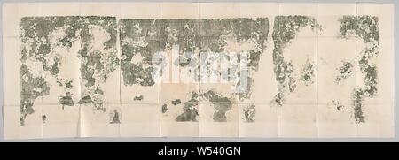 Drucken reiben, Reiben., China, C. 1900, Papier, Tinte, h 63 cm × W 209 cm Stockfoto
