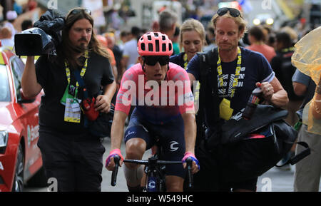 25. Juli 2019, Embrun, Valloire, Provence-Alpes-C&#xf4;te d'Azur, Frankreich; eine Tour de France Etappe 18; Michael Woods, EF Education First Stockfoto