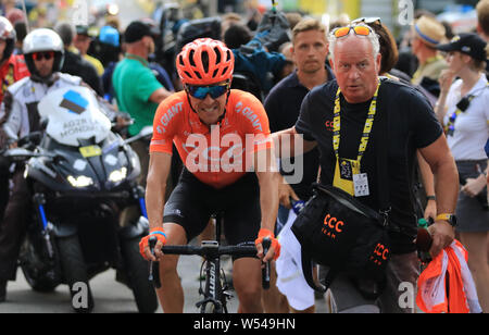 25. Juli 2019, Embrun, Valloire, Provence-Alpes-C&#xf4;te d'Azur, Frankreich; eine Tour de France Etappe 18; Serge Pauwels, CCC Team Stockfoto