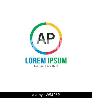 AP Schreiben Logo Design. Kreative Moderne AP Buchstaben Symbol Abbildung design Stock Vektor