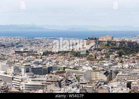 Allgemeine Ansicht der Stadt Athen, Griechenland Stockfoto