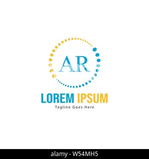 AR Schreiben Logo Design. Kreative Moderne AR Buchstaben Symbol Abbildung design Stock Vektor