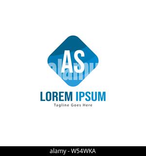 Als Brief Logo Design. Kreative Moderne als Buchstaben Symbol Abbildung design Stock Vektor