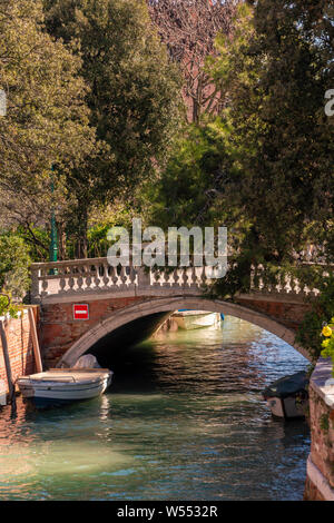 Brücke in Riva San Biasio in Venedig in der Nähe der venezianischen Arsenal Stockfoto