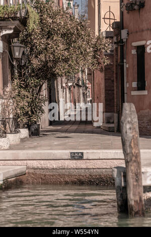 Venedig, Italien, Straße Kanäle und typische Gebäude Stockfoto