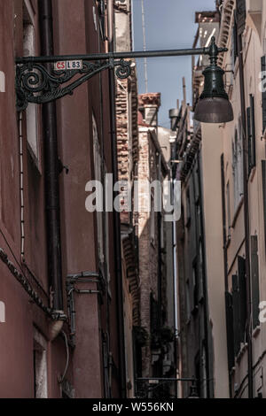 Venedig, Italien, Straße Kanäle und typische Gebäude Stockfoto