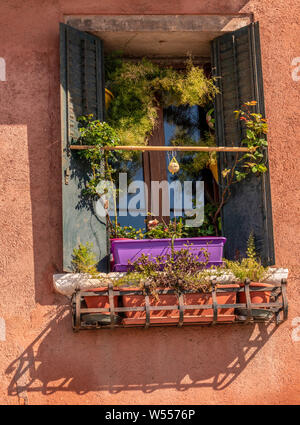 Venedig, Italien, Straße Kanäle und typische Gebäude Stockfoto