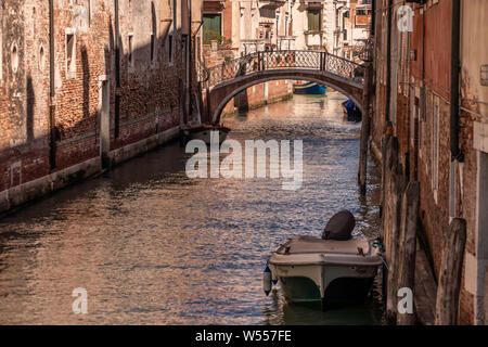 Venedig, Italien, Straße Kanäle und typische Gebäude Stockfoto