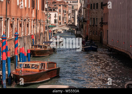 Venedig, Italien, Straße Kanäle und typische Gebäude Stockfoto