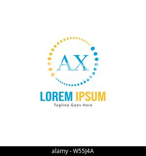 AX Schreiben Logo Design. Kreative Moderne AX Buchstaben Symbol Abbildung design Stock Vektor