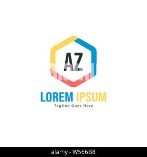 AZ Schreiben Logo Design. Kreative Moderne AZ Buchstaben Symbol Abbildung design Stock Vektor