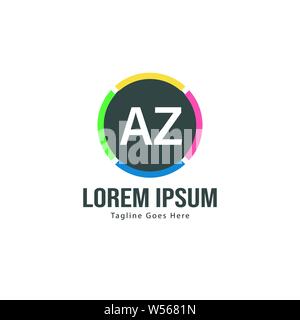 AZ Schreiben Logo Design. Kreative Moderne AZ Buchstaben Symbol Abbildung design Stock Vektor